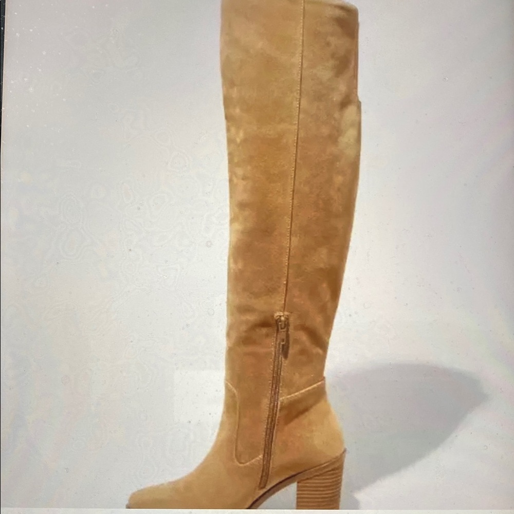 Universal Thread”May Boots”Tan Faux Suede OTK Tall High Women's Boots Size 9.5 - Picture 11 of 14
